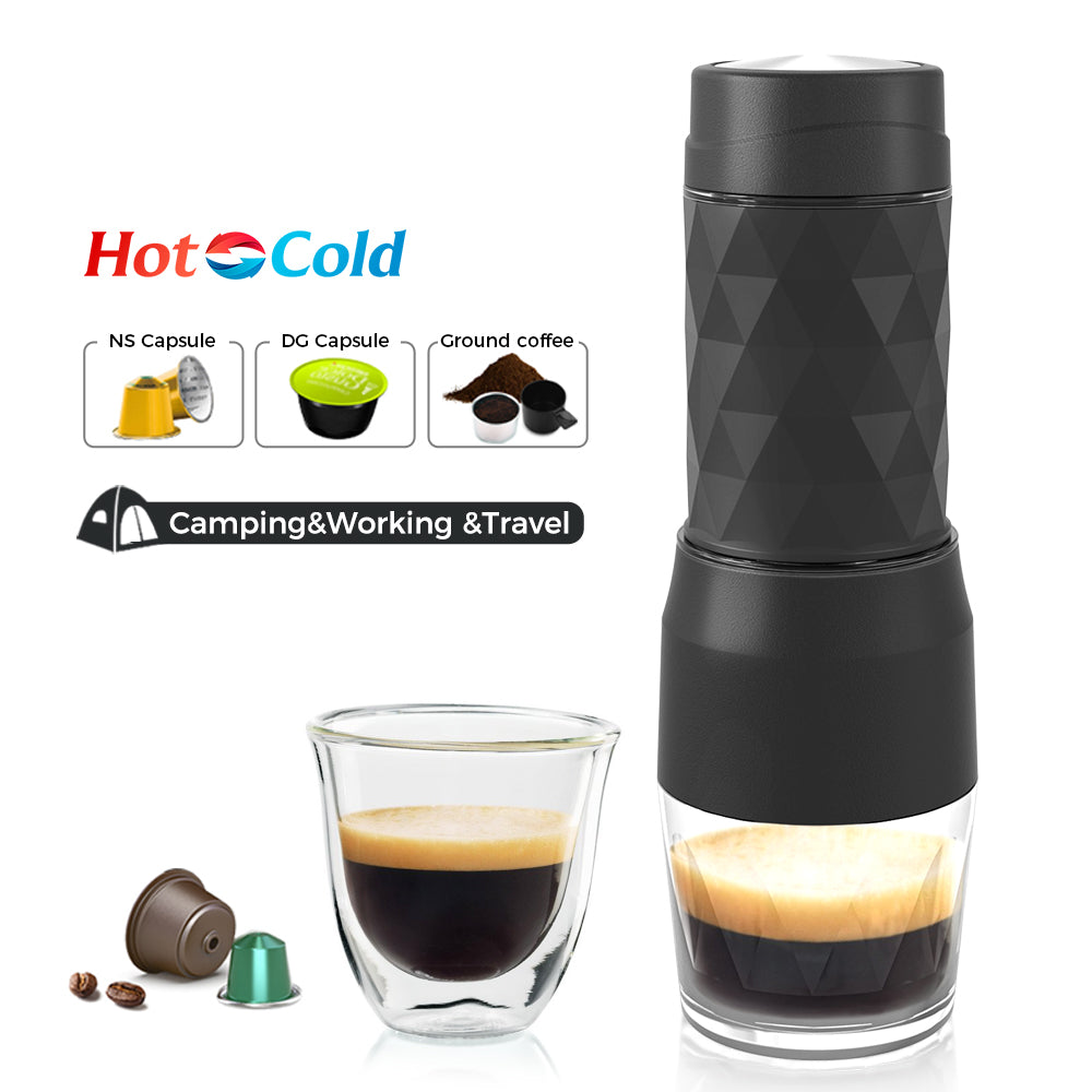 Cafelffe 3in1 Portable Espresso Machine With Milk Foam Fit Hiking、Camping  and Business MK-501
