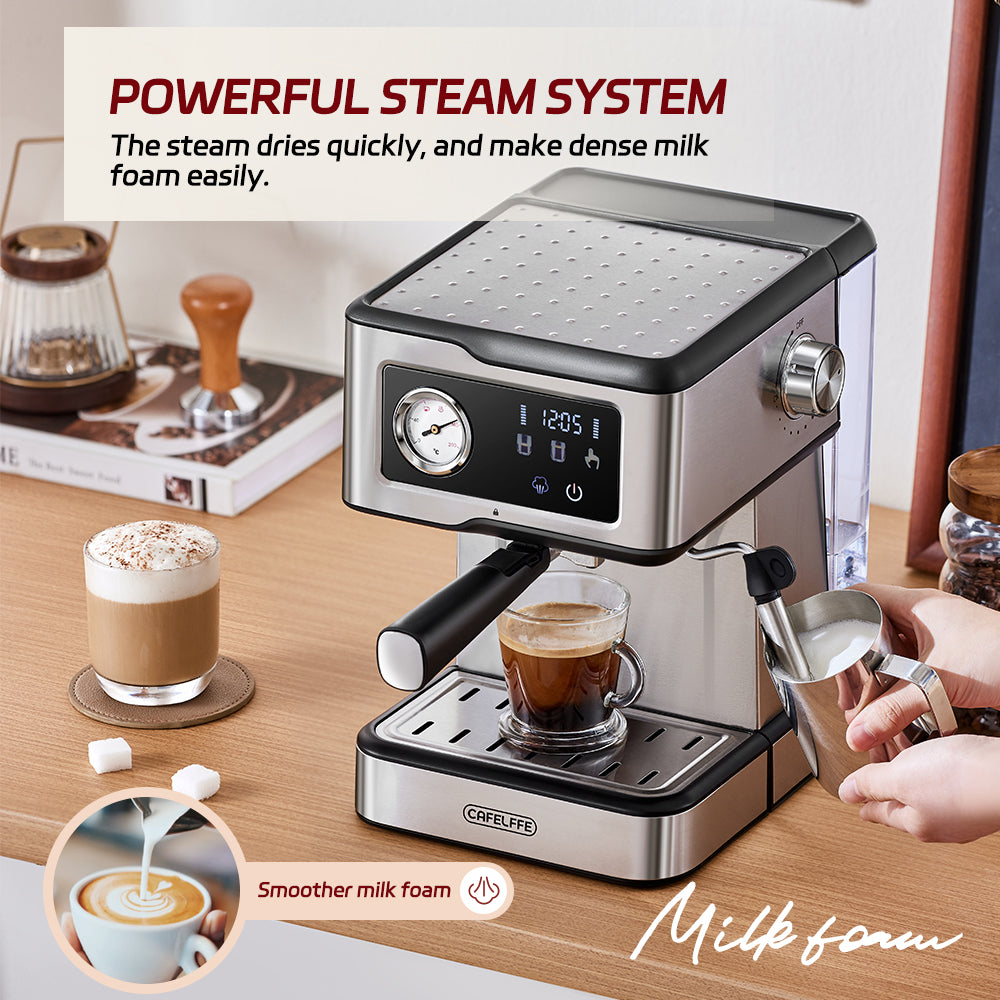 Cafelffe Semi-automatic Espresso Coffee Machine MK-901 Silver
