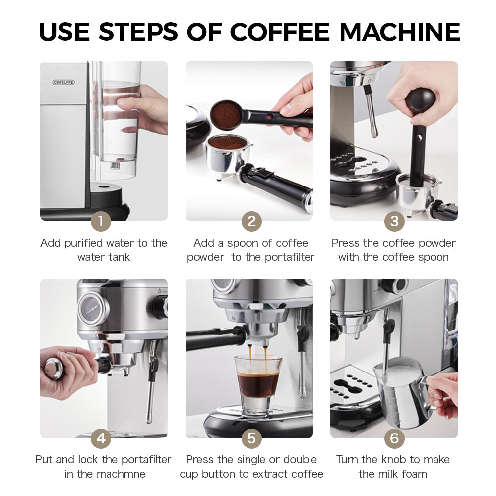 Cafelffe Semi Automatic Espresso Machine MK-601 – Cafelffe
