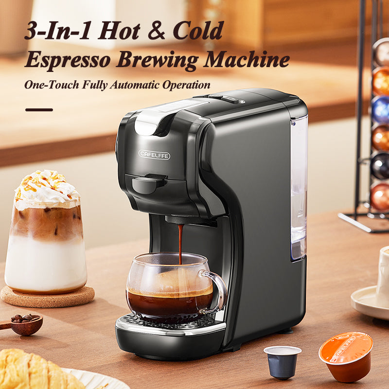 CAFELFFE 3-in-1 Ho/tCold Capsule Coffee Machine MK611 Black