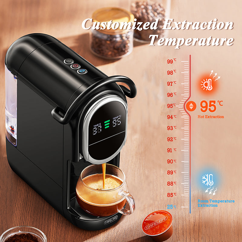 CAFELFFE 4-in-1 Hot/Cold Capsule Coffee Machine MK609S Black