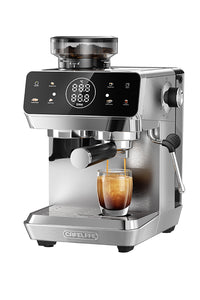 CAFELFFE Semi-Automatic Espresso Maker - Professional Grade Coffee Machine with Steam Wand, 20Bar Pressure, Silver Stainless Steel Multifunctional Coffee Machine for Home and Office, Birthday Gift, New Year Gift-MK903