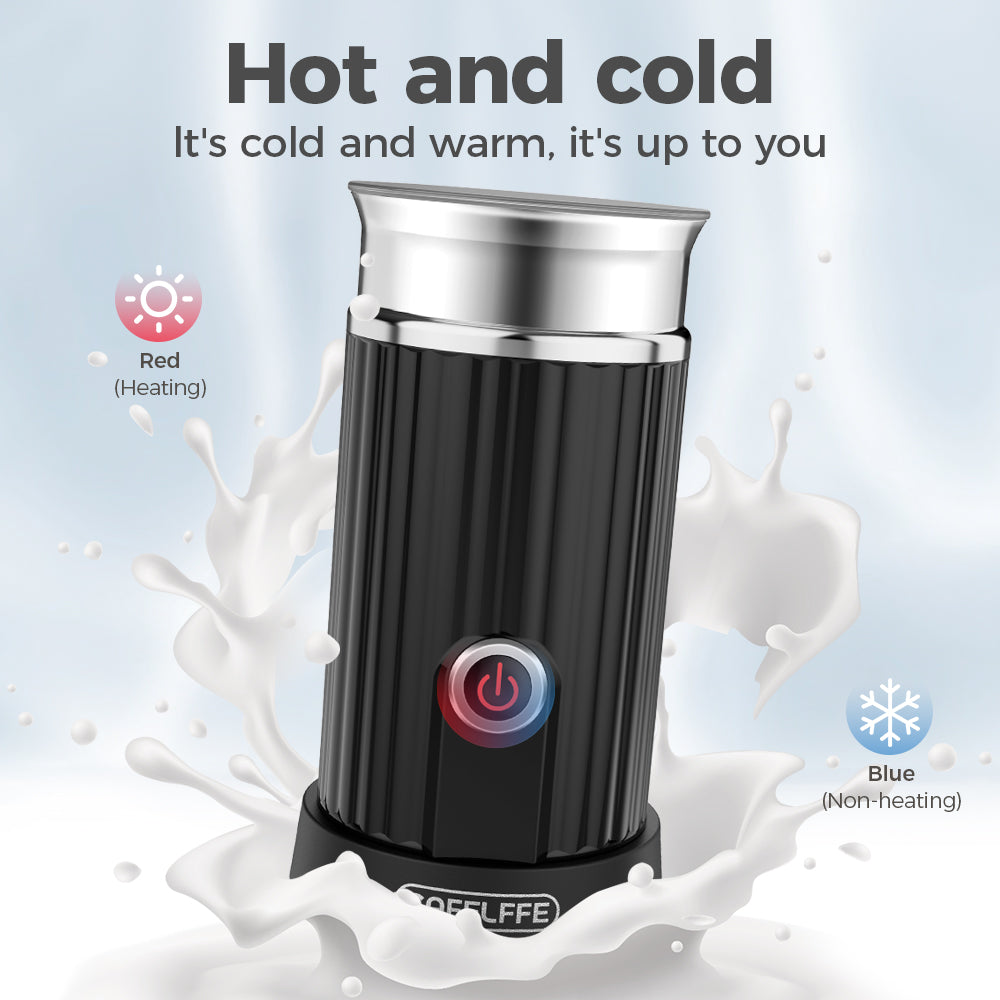 CAFELFFE Hot/Cold Electric Milk Frother MK-201 Black/White