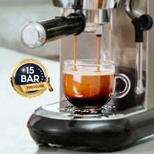 Laden Sie das Bild in den Galerie-Viewer, CAFELFFE Semi-Automatic Espresso Maker - Professional Grade Coffee Machine with Steam Wand, Silver Stainless Steel Multifunctional Coffee Machine for Home and Office, Birthday Gift, New Year Gift-MK601