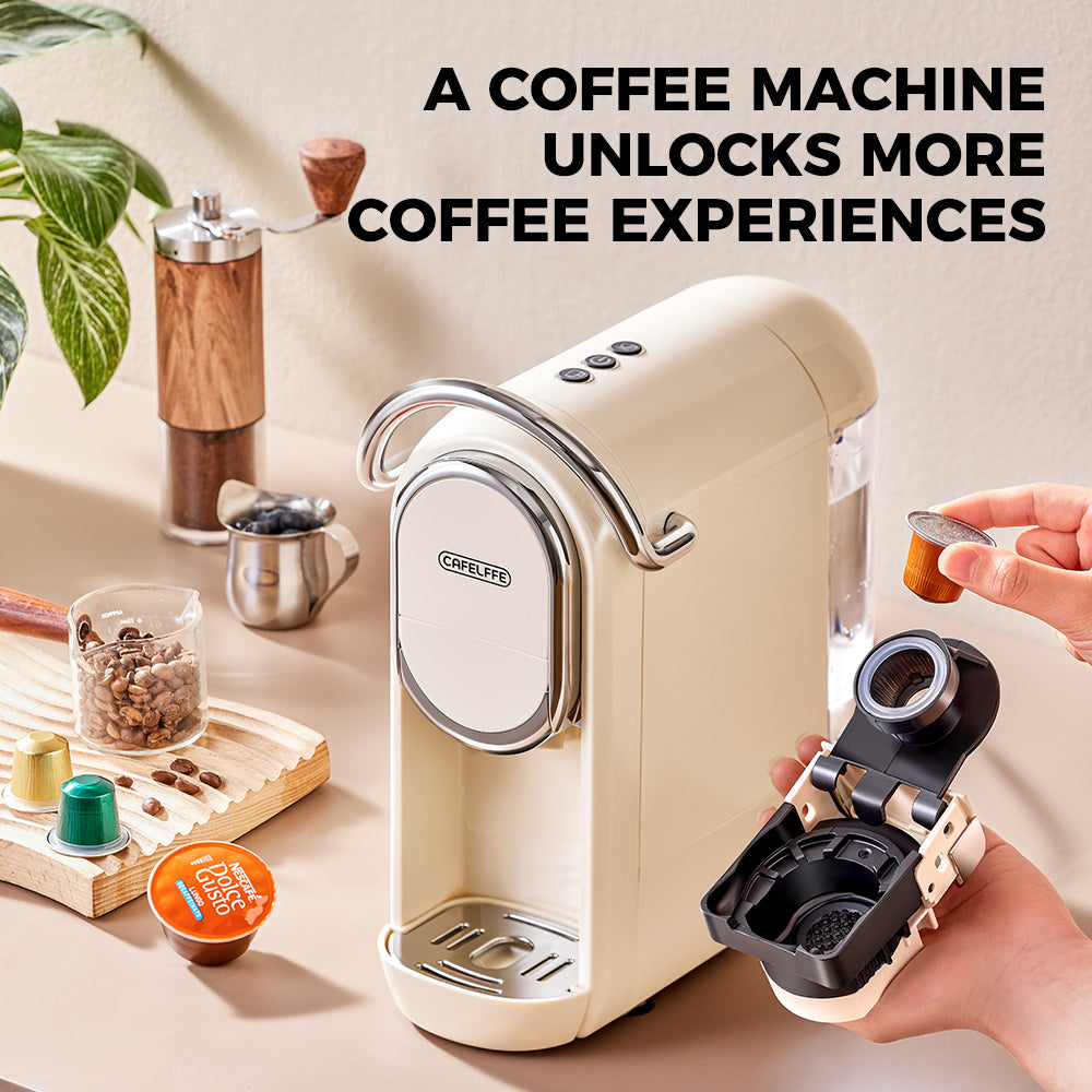 CAFELFFE 3-in-1 Hot/Cold Capsule Coffee Machine MK609 White