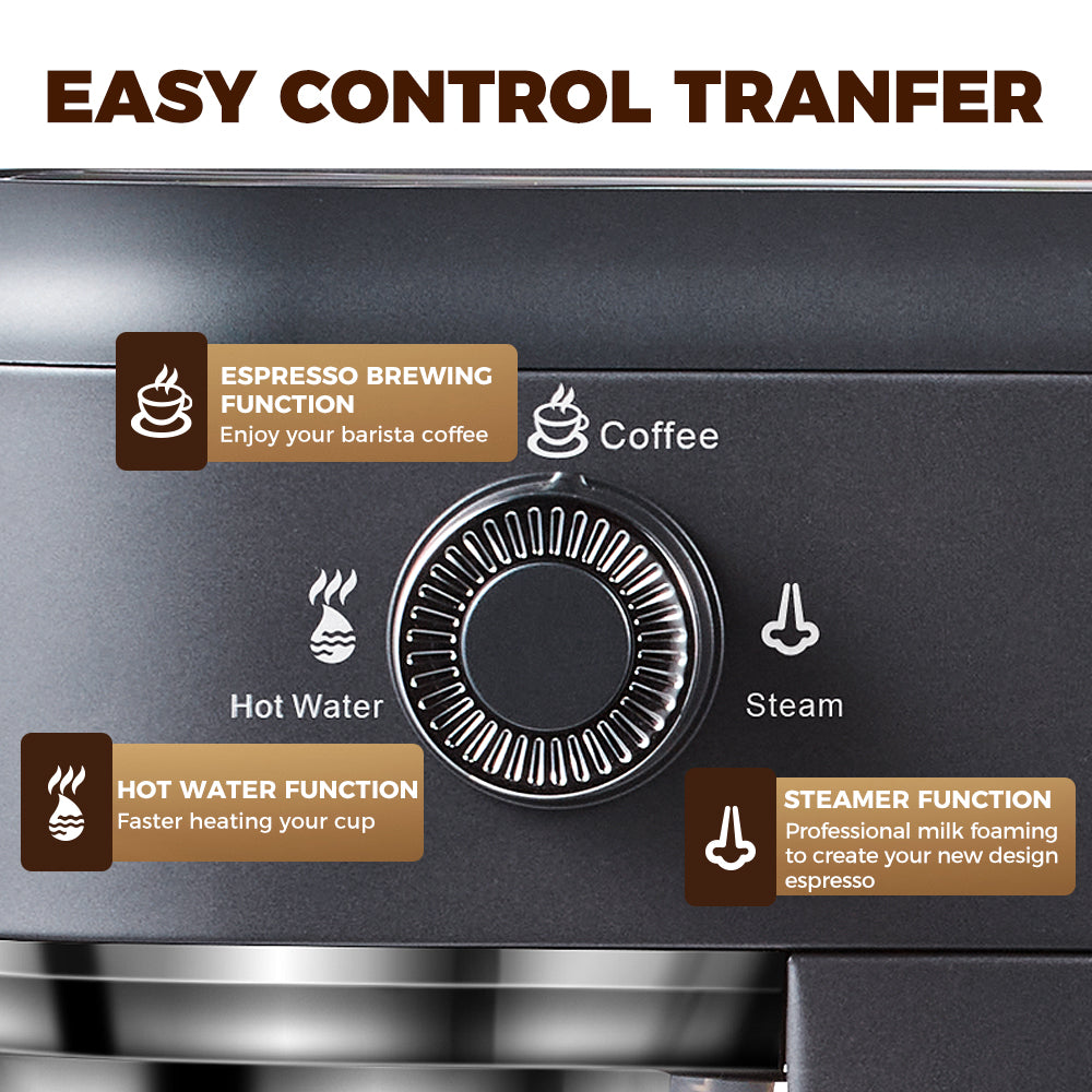 CAFELFFE 4-in-1 Espresso Coffee Machine MK601F Grey, Nepresso/DG Capsules