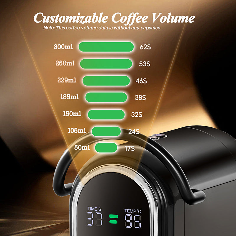 CAFELFFE 4-in-1 Hot/Cold Capsule Coffee Machine MK609S Black