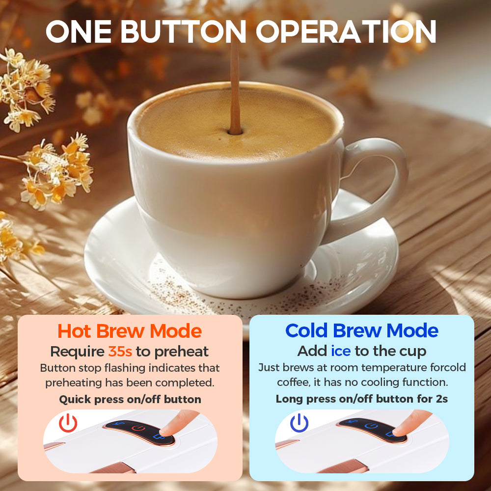 CAFELFFE 4-in-1 Hot/Cold Capsule Coffee Machine MK603 Black/White