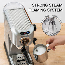 Laden Sie das Bild in den Galerie-Viewer, CAFELFFE Semi-Automatic Espresso Maker - Professional Grade Coffee Machine with Steam Wand, Silver Stainless Steel Multifunctional Coffee Machine for Home and Office, Birthday Gift, New Year Gift-MK601