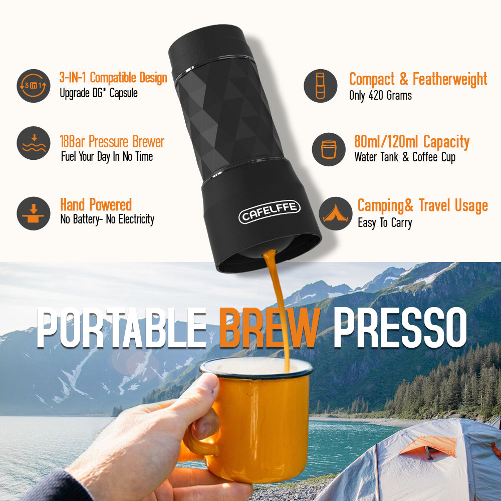 CAFELFFE 3-in-1 Portable Espresso Coffee Machine MK501 Black/White