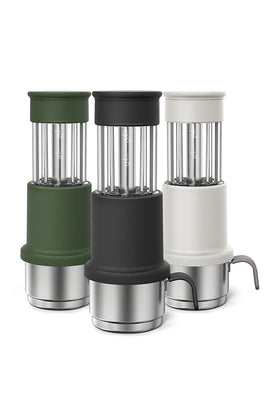 CAFELFFE MK503 Portable Espresso Machine - 2-in-1 Coffee Maker, Compact Travel Design (Black/White/Green)