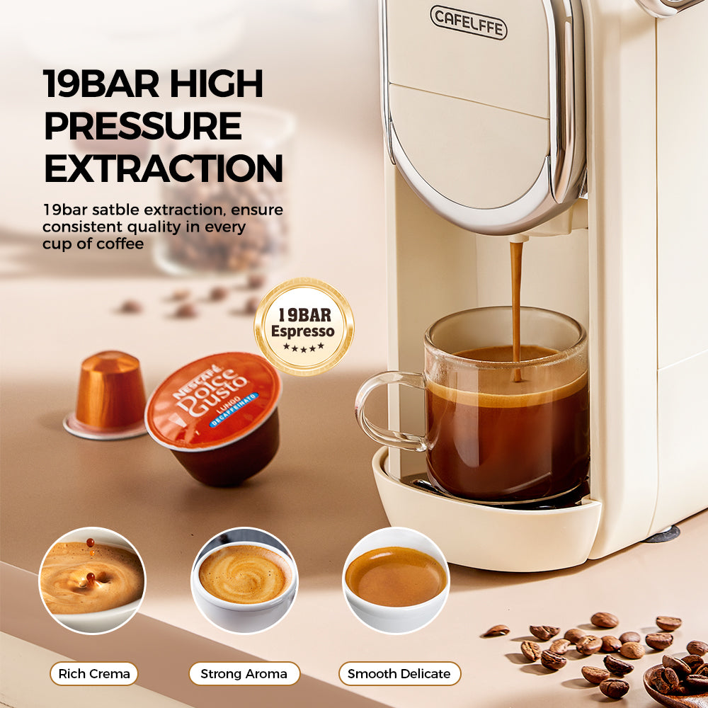 CAFELFFE 3-in-1 Hot/Cold Capsule Coffee Machine MK609 White