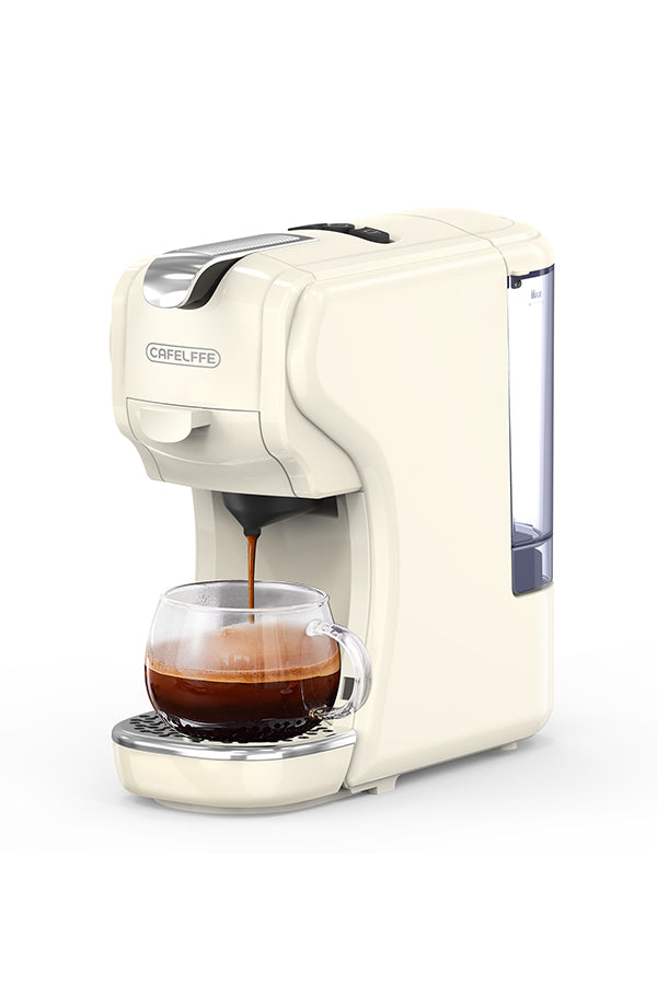 CAFELFFE 2-in-1 Capsule Coffee Machine for Nespresso, Dolce Gusto,  Starbucks Capsules Cold/Hot Brewing, Compact Coffee Machine,  Multifunctional Coffee
