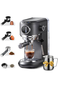 CAFELFFE 4-in-1 Fresh Coffee Maker Compatible with Nespresso Dolce Gusto Starbucks ESE Pod Capsules and Coffee Powder, Cold/Hot Brewing Multi-Purpose Coffee Maker, Home and Office Coffee Maker, Birthday Gift, New Year Gift - MK-601F