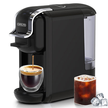 CAFELFFE 4-in-1 Hot/Cold Capsule Coffee Machine MK603 Black/White