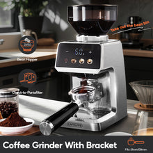 Laden Sie das Bild in den Galerie-Viewer, CAFELFFE Smart Touch Panel Coffee Grinder, 35-Levels Grind Adjustment, Anti-Static Tech Suitable for Espresso, Americano, Pour-over, Drip Coffee, and French Press - MK303