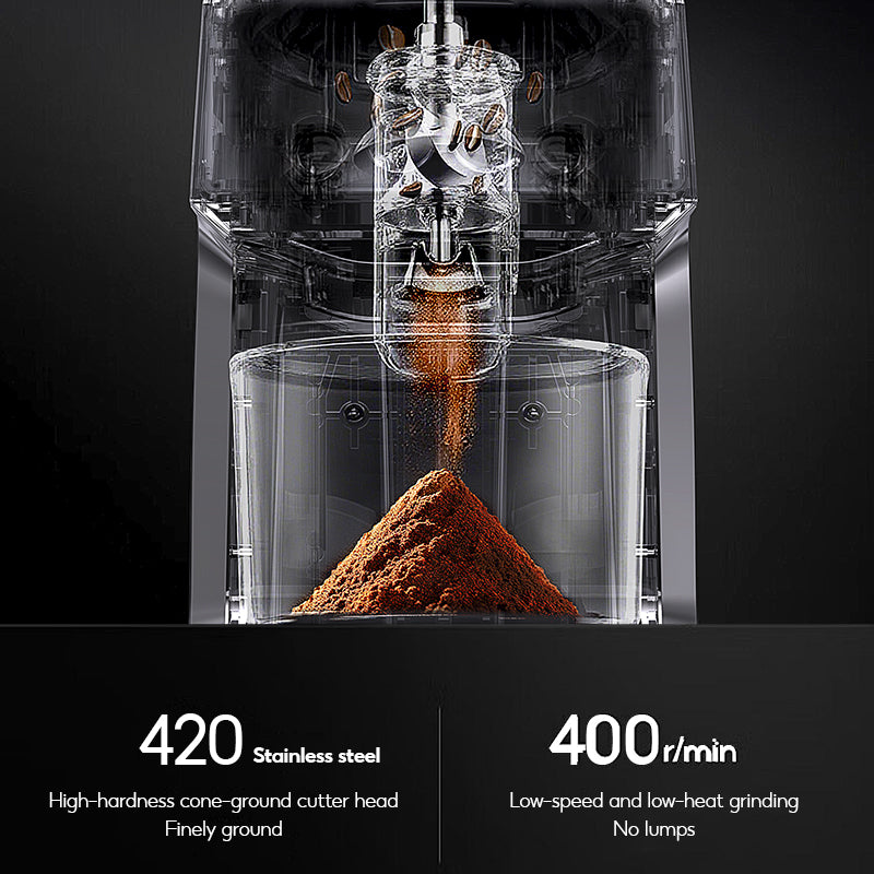 CAFELFFE Smart Touch Panel Coffee Grinder, 35-Levels Grind Adjustment, Anti-Static Tech Suitable for Espresso, Americano, Pour-over, Drip Coffee, and French Press - MK303