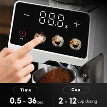 Laden Sie das Bild in den Galerie-Viewer, CAFELFFE Smart Touch Panel Coffee Grinder, 35-Levels Grind Adjustment, Anti-Static Tech Suitable for Espresso, Americano, Pour-over, Drip Coffee, and French Press - MK303