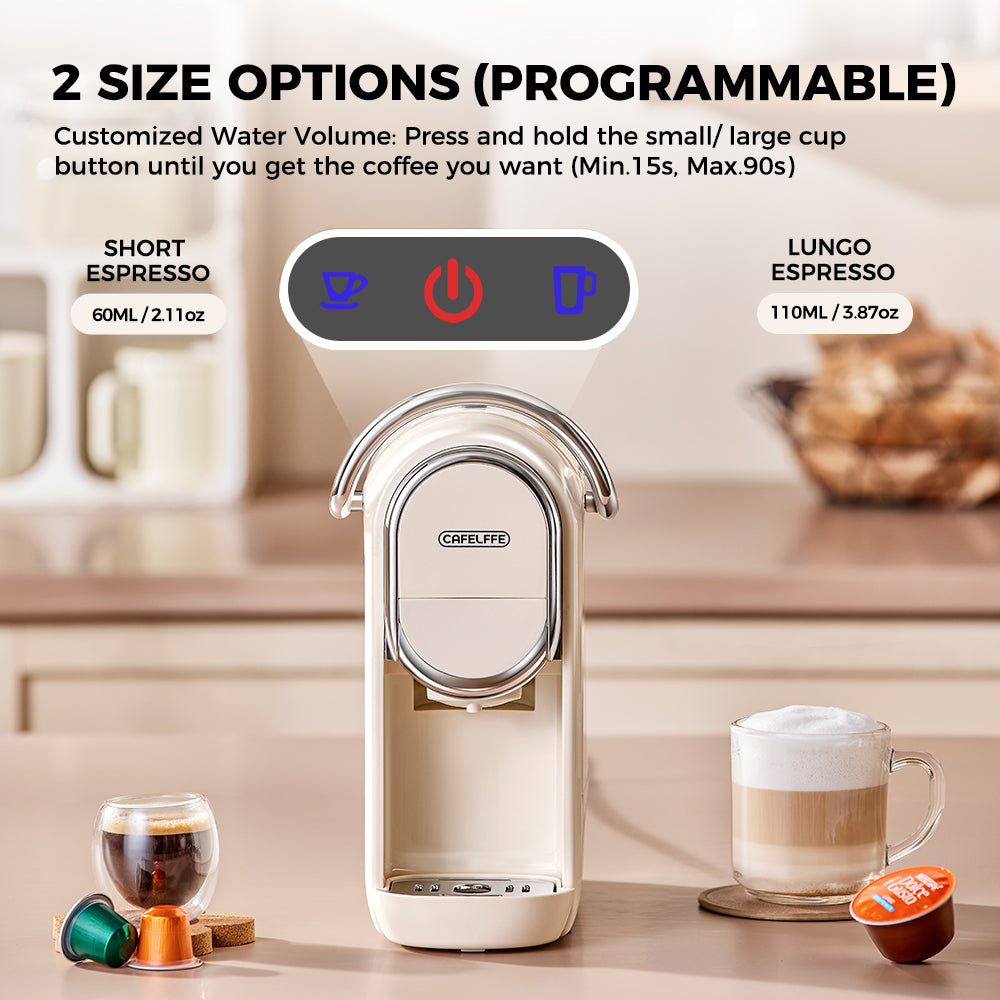 CAFELFFE 3-in-1 Hot/Cold Capsule Coffee Machine MK609 White