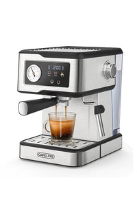 CAFELFFE Semi-Automatic Espresso Maker - Professional Grade Coffee Machine with Steam Wand, 20Bar Pressure, Silver Stainless Steel Multifunctional Coffee Machine for Home and Office, Birthday Gift, New Year Gift-MK901