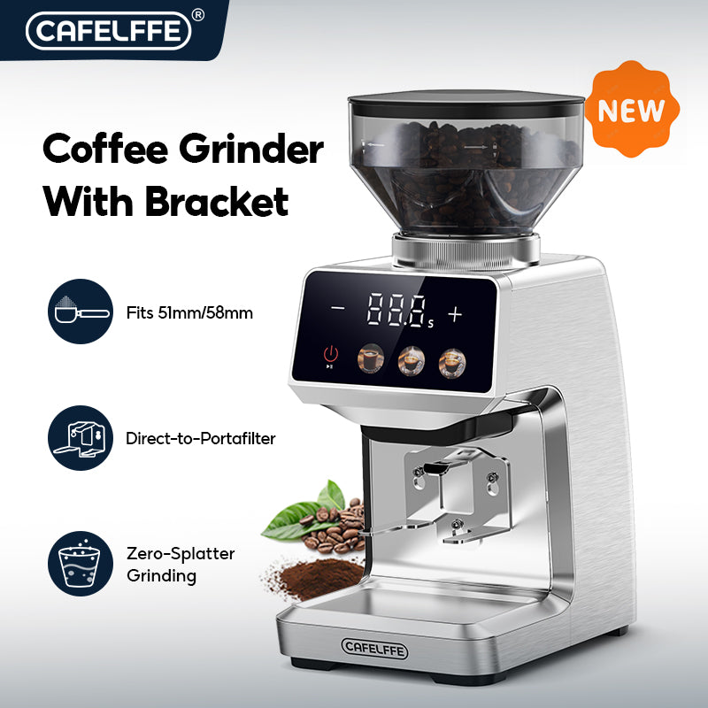 CAFELFFE Smart Touch Panel Coffee Grinder, 35-Levels Grind Adjustment, Anti-Static Tech Suitable for Espresso, Americano, Pour-over, Drip Coffee, and French Press - MK303