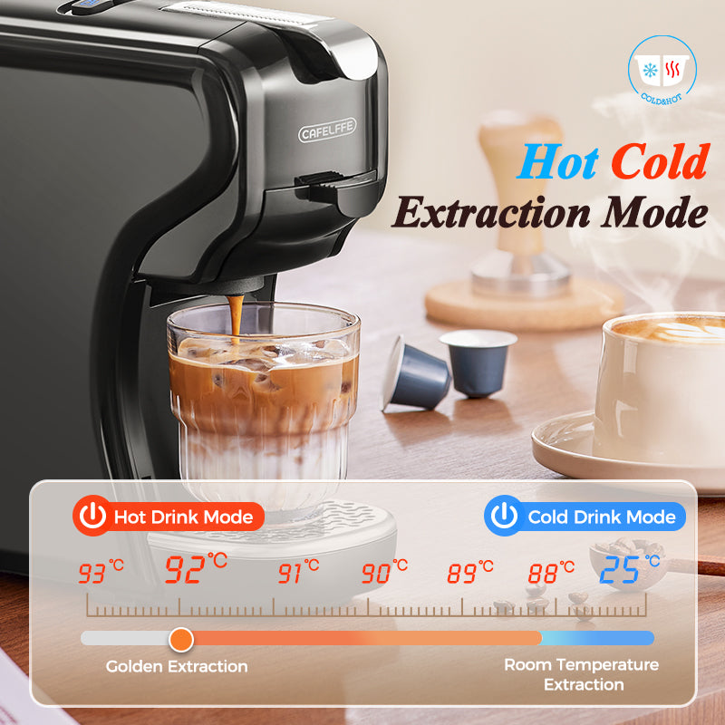 CAFELFFE 3-in-1 Ho/tCold Capsule Coffee Machine MK611 Black