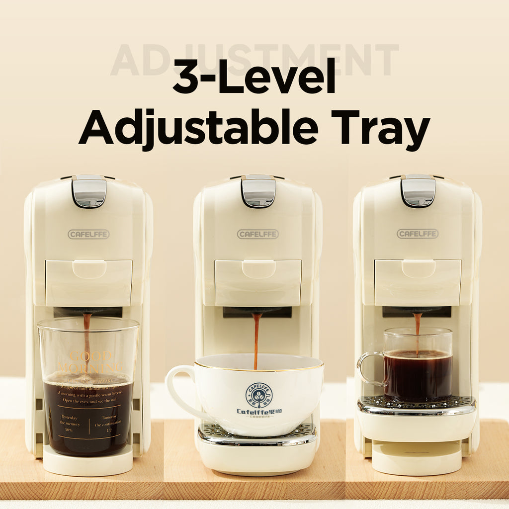 CAFELFFE 2-in-1 Capsule Coffee Machine for Nespresso, Dolce Gusto, Starbucks Capsules Cold/Hot Brewing, Compact Coffee Machine, Multifunctional Coffee Machine for Home and Office, Birthday Gift, New Year Gift -MK611B
