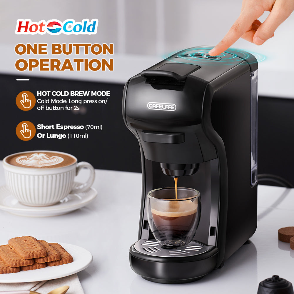 CAFELFFE 3-in-1 Hot/Cold Capsule Coffee Machine MK602 Black