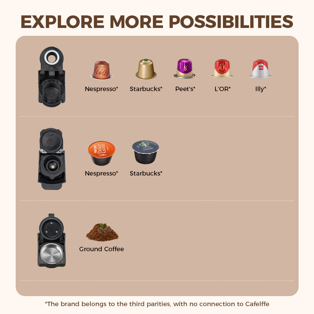 CAFELFFE 3-in-1 Hot/Cold Capsule Coffee Machine MK602 Black