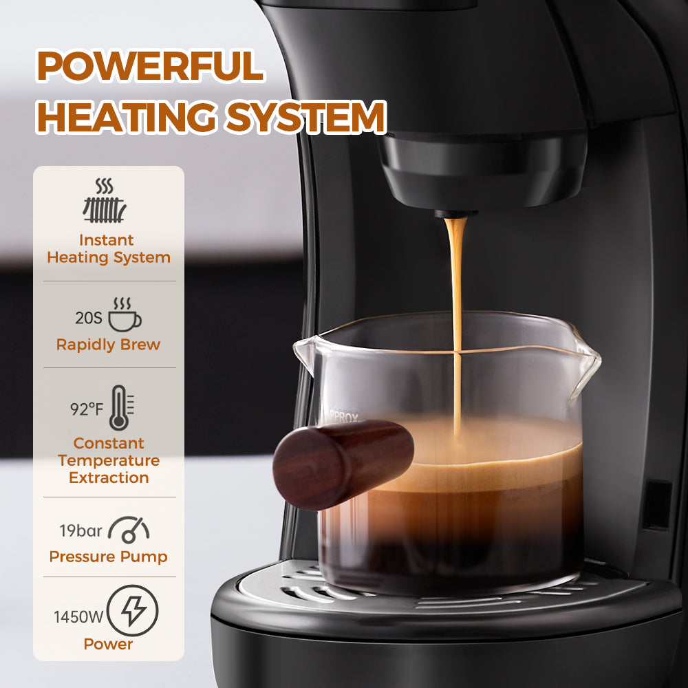 CAFELFFE 3-in-1 Hot/Cold Capsule Coffee Machine MK602 Black