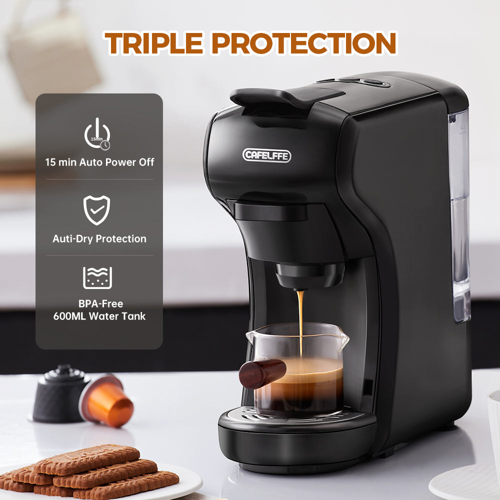 CAFELFFE 3-in-1 Hot/Cold Capsule Coffee Machine MK602 Black