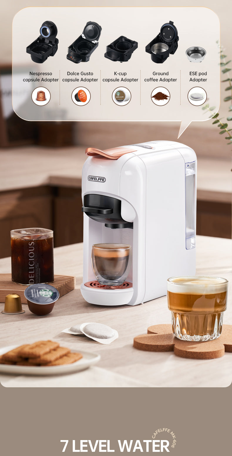 CAFELFFE 5-in-1 Hot/Cold Capsule Coffee Machine MK606 Black CAFELFFE 5-in-1 Hot/Cold Capsule Coffee Machine MK606 Black